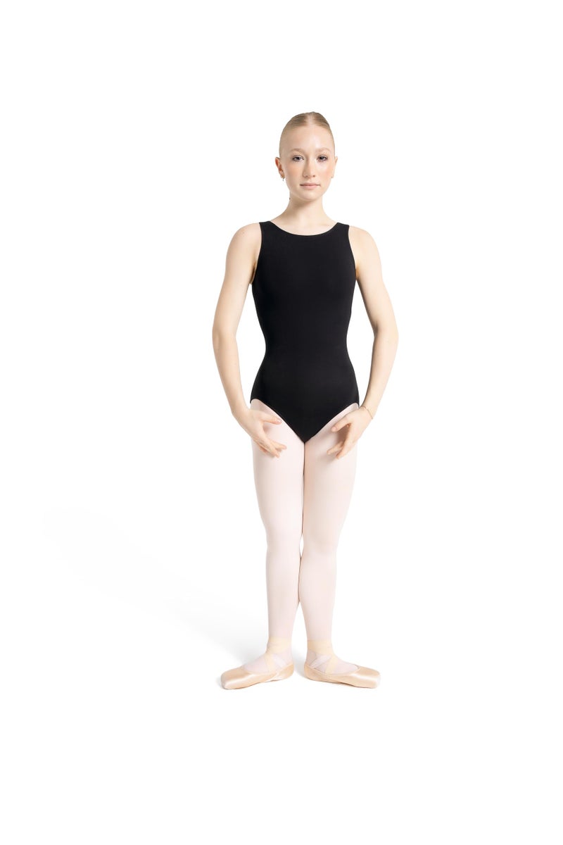 Capezio High-Neck Tank Leotard, Black, Medium - Image 1